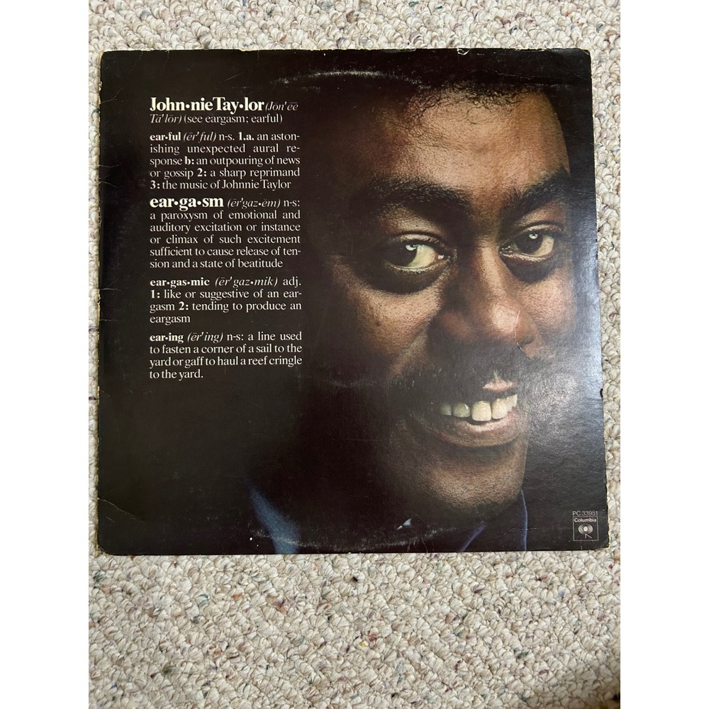 Johnnie Taylor Eargasm Vinyl LP Record 1976 Columbia PC 33951 Disco Lady Soul